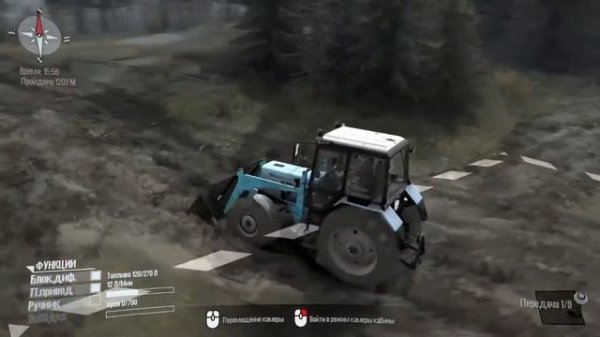 Spintires Mudrunner Mods- Беларус МТЗ 82 1 с КУНом