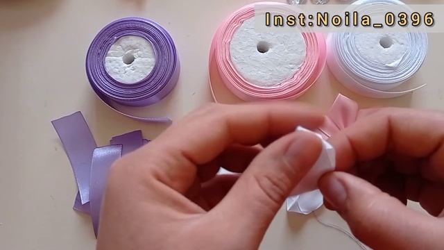 Мастер-класс.Как сделать цветы канзаши триугольными лепестками из атласной ленты своими руками? смотреть онлайн