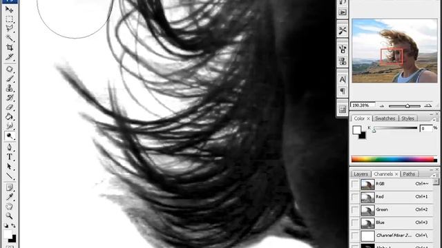 Photoshop cs3|Сложное выделение волос смотреть онлайн