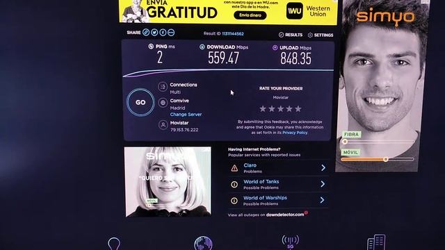 Prueba de velocidad del router Honor 3 con wifi 6 смотреть онлайн