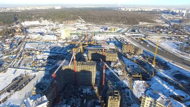 ЖК «Внуково 2017» (аэросъемка: 23.11.2016) смотреть онлайн