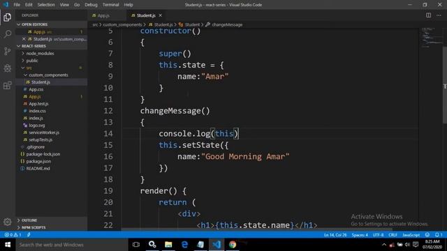 ReactJS with Hooks& Redux(Beginners to Advanced)|Event Handling & Binding in Class Component|Part-1 смотреть онлайн