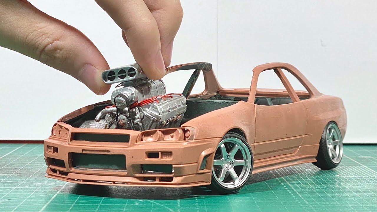 Делаю Nissan skyline gtr r34 из пластилина, своими руками смотреть онлайн