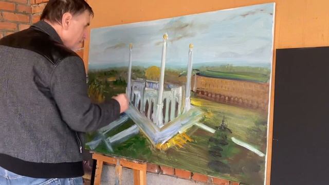 1-этап. Мечеть имени Сулима Кадырова в Ойсхаре и натюрморт. Зилавди Яшуркаев. смотреть онлайн