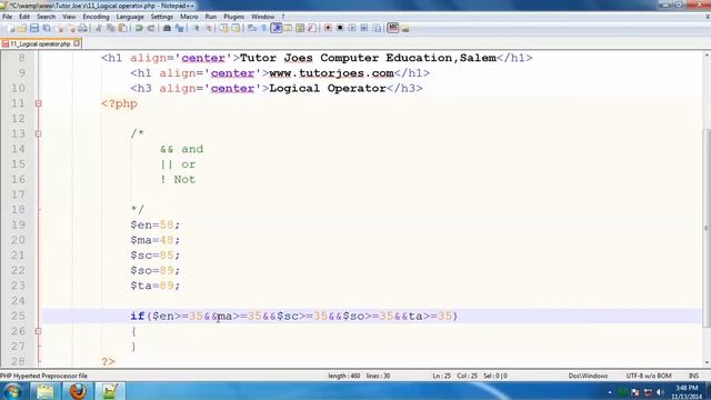php logical operator in tamil смотреть онлайн