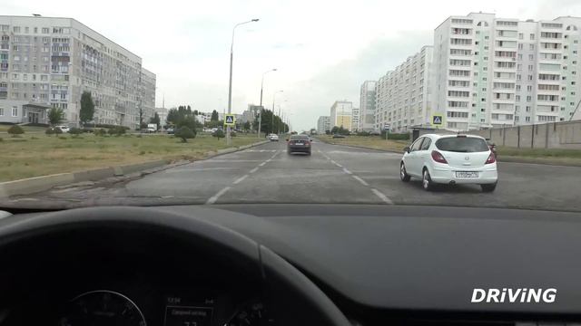 Car Driving throught city streets (4k video)