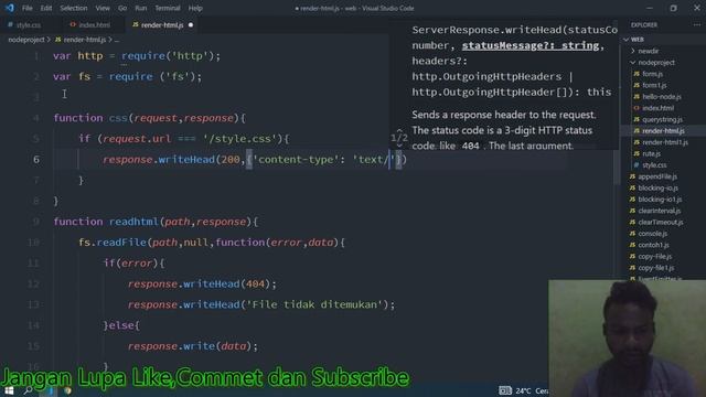 #27 Menggunakan File CSS dalam Aplikasi Node js смотреть онлайн