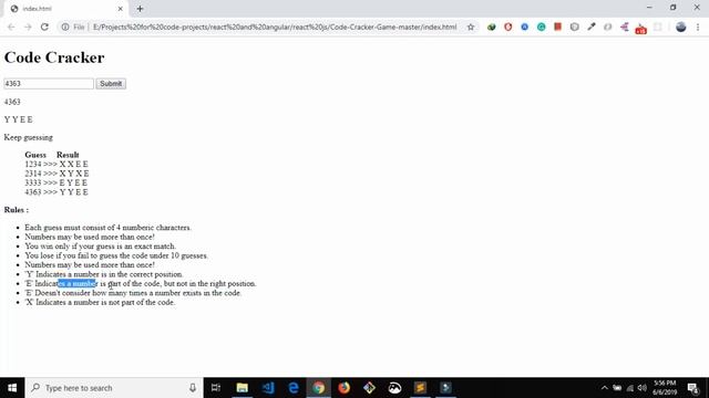 Code Cracker Game In JavaScript | Source Code & Projects смотреть онлайн