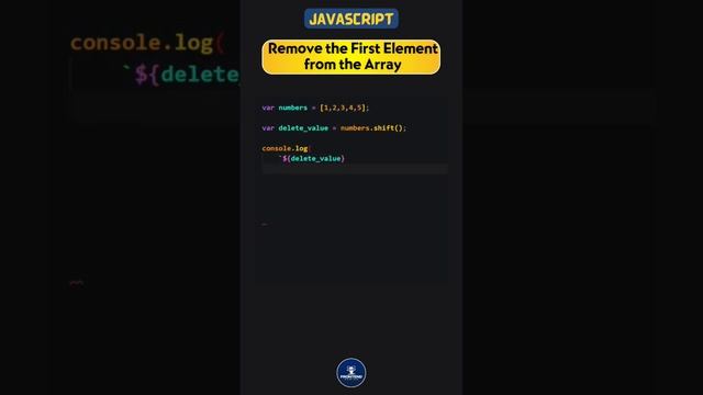 How to remove the first element from an array in JavaScript? #java #coding #programming смотреть онлайн