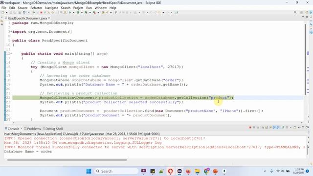 How to Read a specific document from the Collection using Java? | MongoDB with Java смотреть онлайн