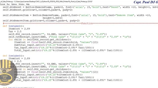 How to Create a Point of Sale System using Treeview with Printer Function in Python - Part 3 of 3 смотреть онлайн