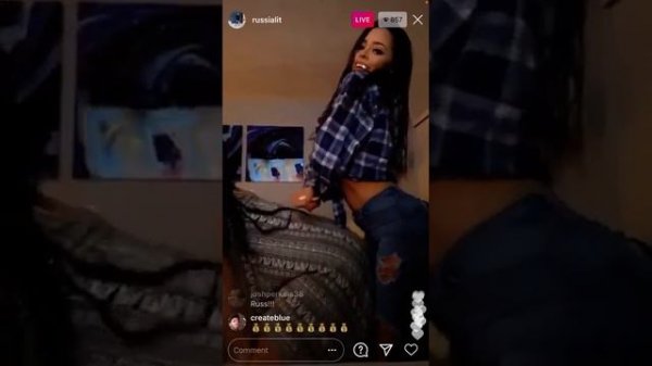 Russia Lit Twerking on IG LIVE
