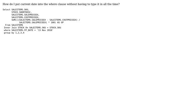 Databases: Current Date in where clause смотреть онлайн