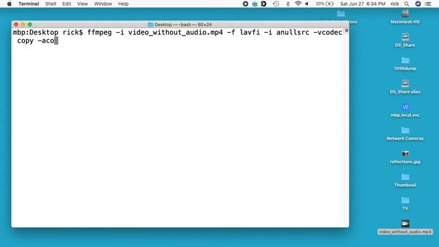 FFmpeg: Add Silent Audio Track to a Video File смотреть онлайн