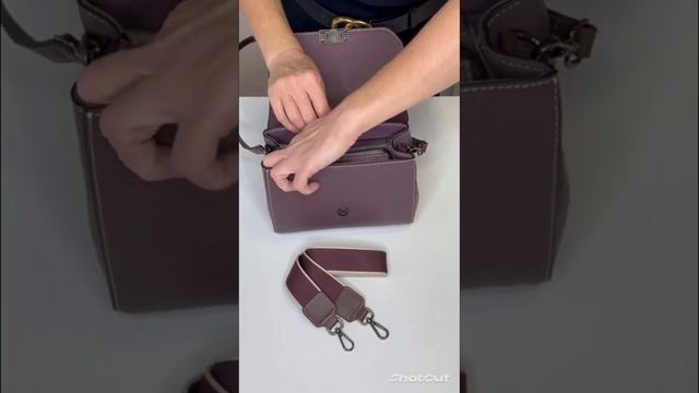 Сумка классическая с контрастной ручкой из натуральной кожи. Lanotti 9252 смотреть онлайн