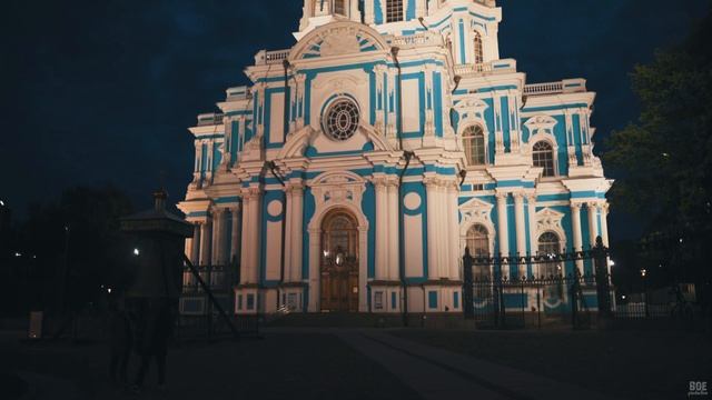 Смольный собор - зарисовка | Санкт-Петербург | 4K смотреть онлайн
