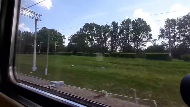 Videofrommoscow из окна на электричке платформа Переделкино станция Солнечная с Очаково день летом