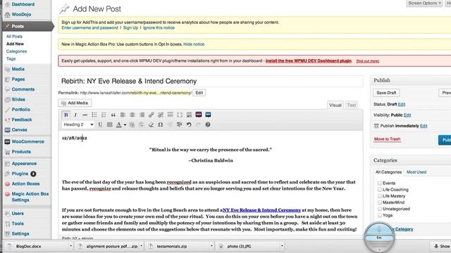 Changing the date of a blogpost in Wordpress смотреть онлайн