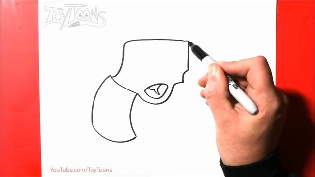 How to Draw a Gun / Revolver / Easy Step by Step Drawing Guide Tutorial смотреть онлайн