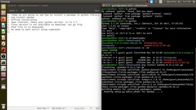 Python 2.7 example package install through offline with pip смотреть онлайн