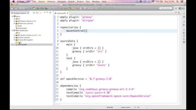 Adding Spock to Eclipse using Gradle смотреть онлайн