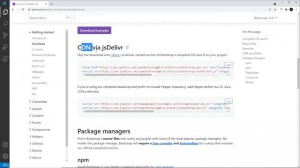 Bootstrap 5 Crash Course Tutorial #1 - Intro & Setup