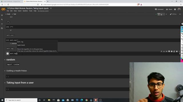 #10 Math Module, Random & taking input from user | Python For Machine Learning & Data Science смотреть онлайн