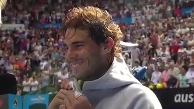 Rafa Nadal's cute & contageous Superstition - Ball boy placing Rafa's bottles exactly @ 45 degrees смотреть онлайн