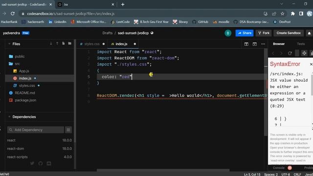 React tutorial - 02 | Attributes in react | React styling | add css in react.js | React.js course смотреть онлайн
