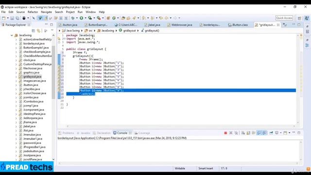 84. Java GridLayout смотреть онлайн