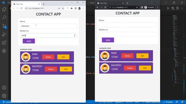Real-Time Socket Io Contact App (CRUD APP) смотреть онлайн