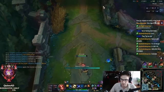RANK 1 QUINN MAKES TYLER1 LOSE HIS MIND WITH STORMRAZOR QUINN - League of Legends смотреть онлайн