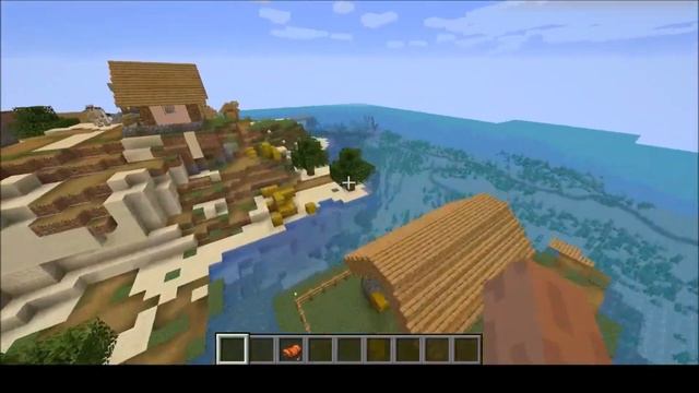 Island seed with Village and Shipwreck | Minecraft Java 1.14.4 смотреть онлайн