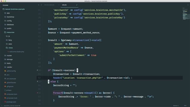 Laravel with Braintree смотреть онлайн