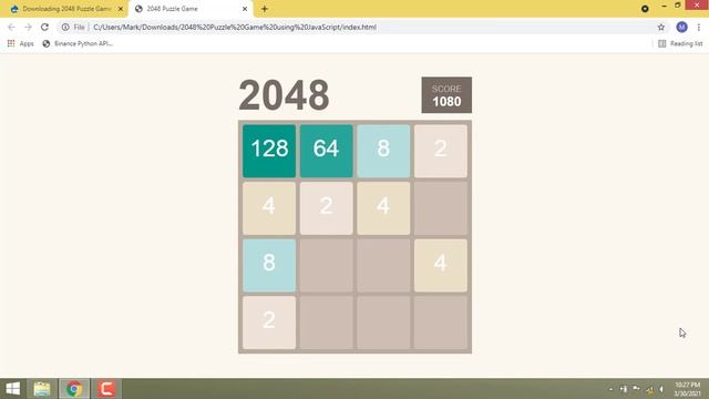 2048 Puzzle Game using JavaScript смотреть онлайн