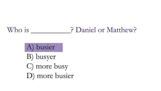 Quiz - Comparative and superlative adjectives смотреть онлайн