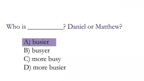 Quiz - Comparative and superlative adjectives