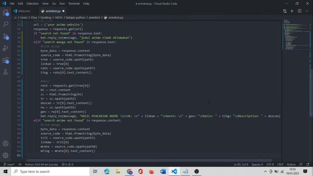 coding challenge python bot telegram for search anime | python tutorial #11 смотреть онлайн