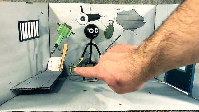 Stickman Jailbreak. Cardboard game. DIY смотреть онлайн