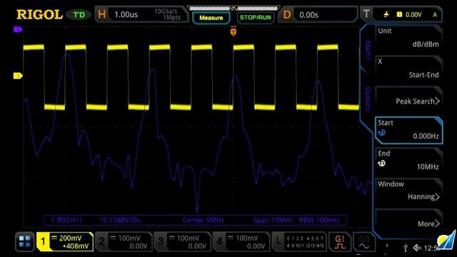 Rigol MSO5000 Oscilloscope: Spectrum Analysis Features смотреть онлайн
