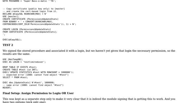 Databases: What permissions are required for UPDATE STATISTICS #table WITH ROWCOUNT = xxx? смотреть онлайн