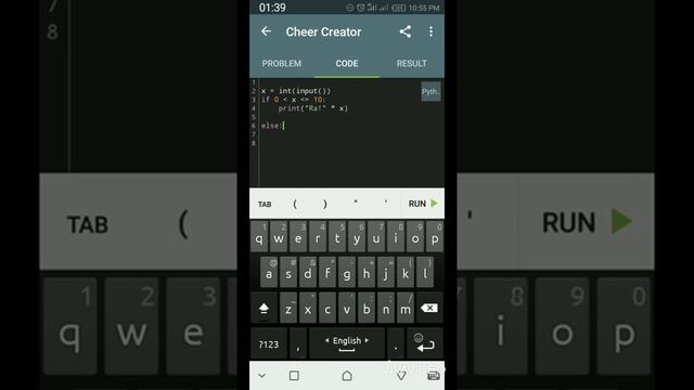 SoloLearn cheer creator problem solution | Python programming смотреть онлайн