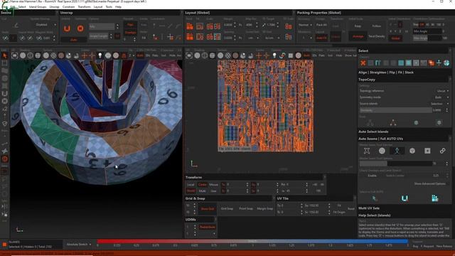 3d "Хаммер". Часть 21 - Развертка в Ризом (RizomUV Unwrap GameReady Humvee. Part 21) смотреть онлайн