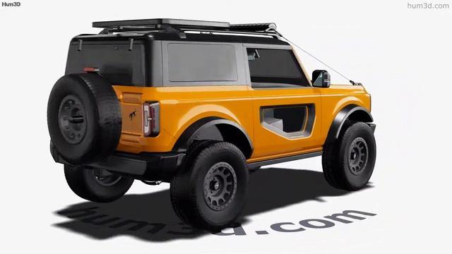 Ford Bronco Preproduction 2-door 2020 3D model by Hum3D.com смотреть онлайн