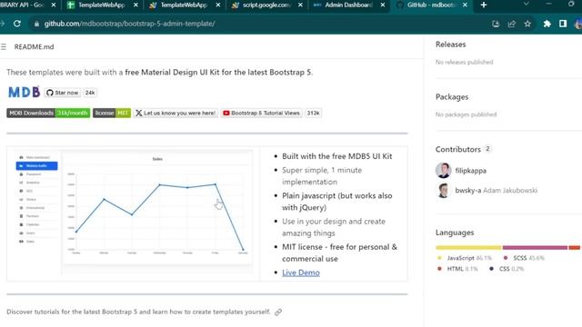Free web app template : MDBootstrap смотреть онлайн