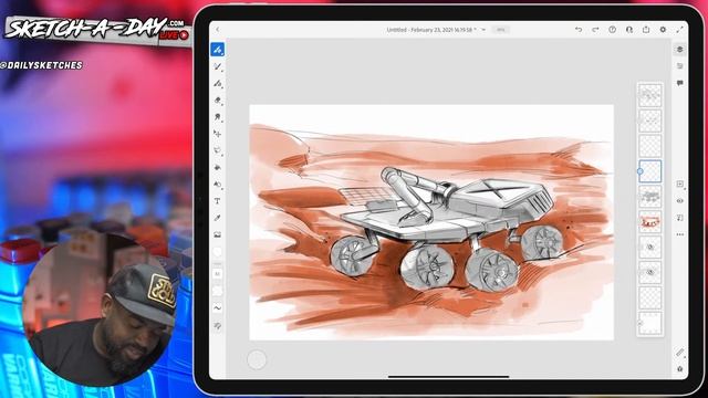 Sketchaday LIVE! - Sci Fi, Transportation, Fan Love смотреть онлайн