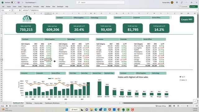 Export excel dashboard to powerpoint in one click #exceltutorial #excelautomation #powerpoint смотреть онлайн