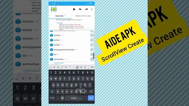 How to create ScrollView in Android AIDE #AppPiC #AIDE #Sketchware #AlenMahbub смотреть онлайн