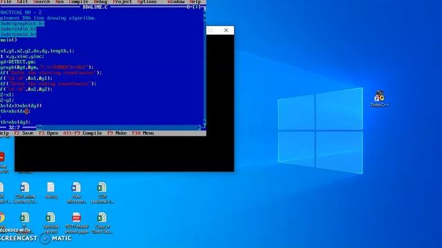 Practical No. 2 - Implement DDA line drawing algorithm. смотреть онлайн