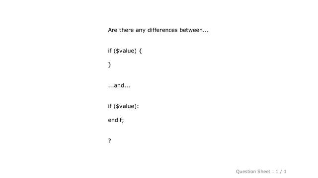 PHP : Difference between if () { } and if () : endif; смотреть онлайн